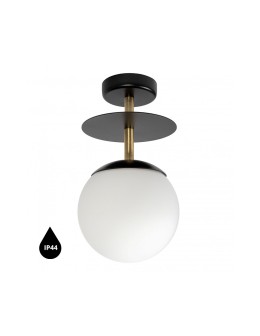 UMMO PLAAT B black brass ceiling lamp / plafond with increased IP44 waterproofing PLB123S3