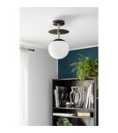 Bathroom ceiling lamps - UMMO PLAAT B black brass ceiling lamp / plafond with increased IP44 waterproofing PLB123S3 - product 2