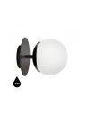 UMMO PLAAT C black wall lamp / wall sconce with increased IP44 waterproofing PLC120S0