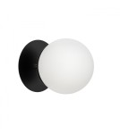 Bathroom wall lamps - UMMO PLAAT C black wall lamp / wall sconce with increased IP44 waterproofing PLC120S0 - product 3