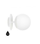 Bathroom wall lamps - UMMO PLAAT C white wall lamp / wall sconce with increased IP44 waterproofing PLC110S0 - product 1