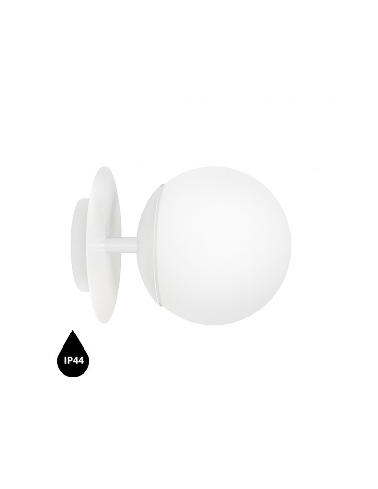 Bathroom wall lamps - UMMO PLAAT C white wall lamp / wall sconce with increased IP44 waterproofing PLC110S0 - product kolory-swiatla.pl 1