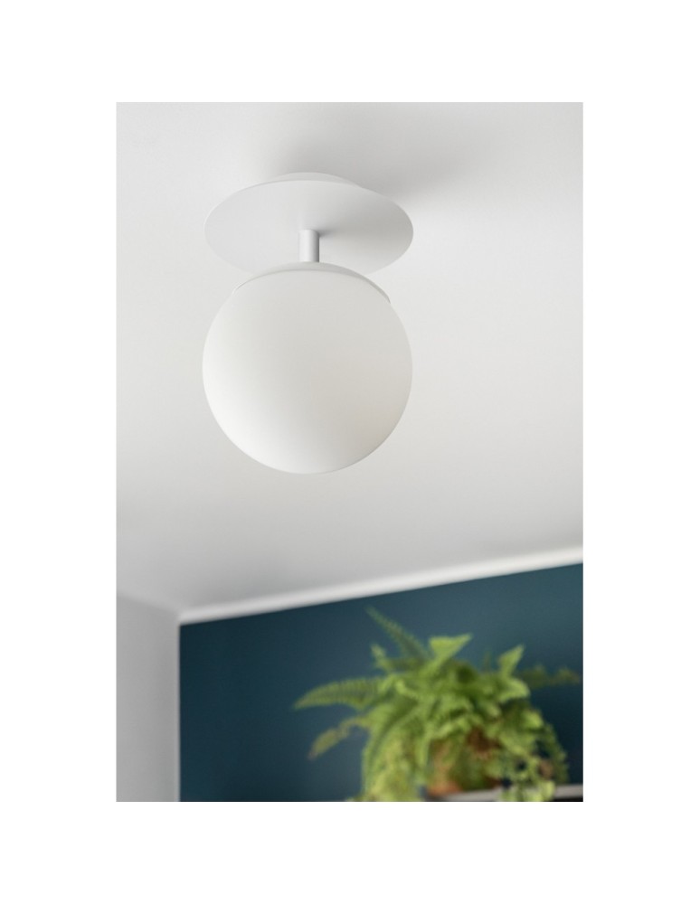Bathroom wall lamps - UMMO PLAAT C white wall lamp / wall sconce with increased IP44 waterproofing PLC110S0 - product kolory-swiatla.pl 2