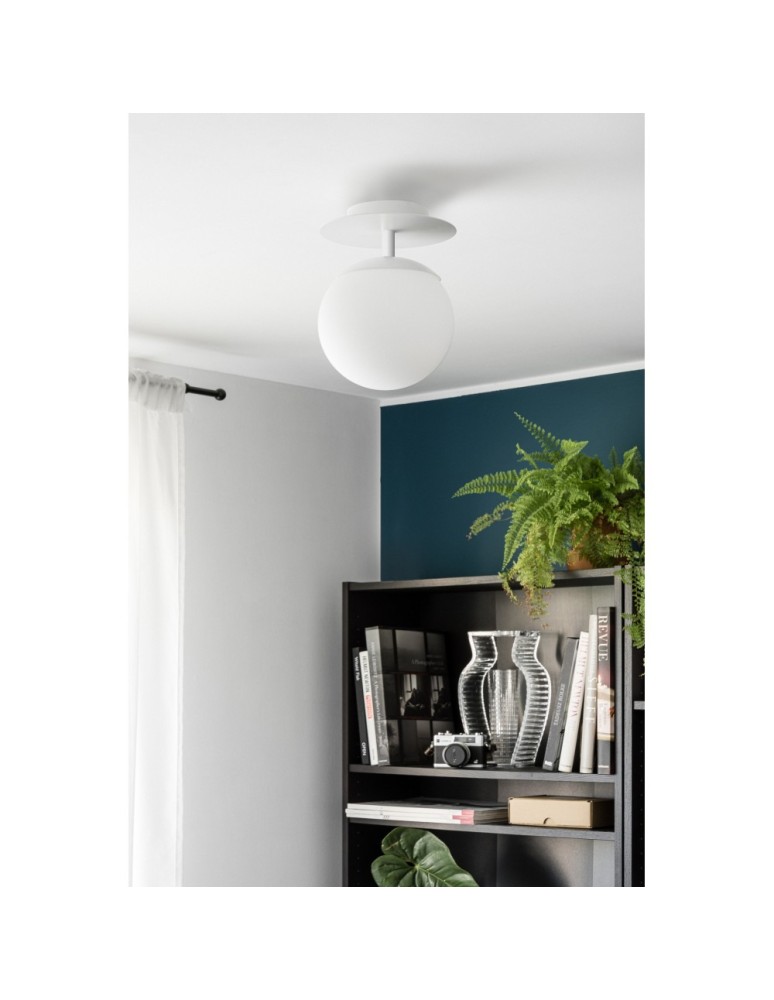 Bathroom wall lamps - UMMO PLAAT C white wall lamp / wall sconce with increased IP44 waterproofing PLC110S0 - product kolory-swiatla.pl 3