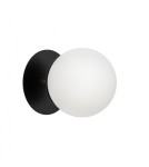 Bathroom wall lamps - UMMO PLAAT C black wall lamp / wall sconce with brass with increased IP44 waterproofing PLC123S0 - product 4