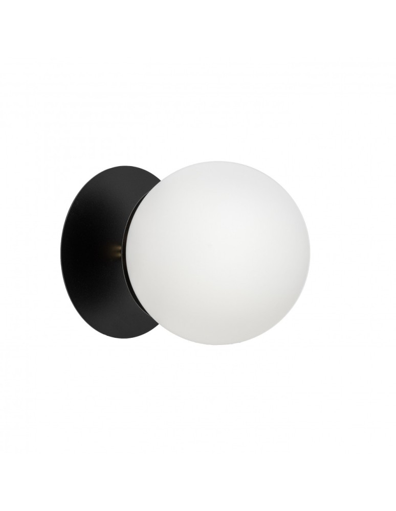 Bathroom wall lamps - UMMO PLAAT C black wall lamp / wall sconce with brass with increased IP44 waterproofing PLC123S0 - product kolory-swiatla.pl 4