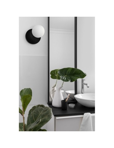 UMMO REFA A black wall lamp / wall sconce with increased IP44 waterproofing RFA120S0 - product 2