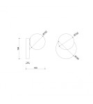 Bathroom wall lamps - UMMO REFA A black wall lamp / wall sconce with increased IP44 waterproofing RFA120S0 - product 5