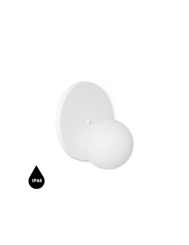 UMMO REFA B white wall lamp / wall sconce with increased IP44 waterproofing RFB110S0