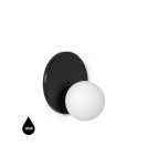 Bathroom wall lamps - UMMO REFA B black wall lamp / wall sconce with increased IP44 waterproofing RFB120S0 - product 1