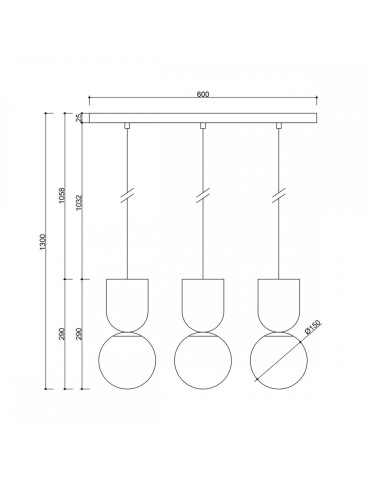 UMMO LUOTI 3L white triple ceiling lamp LUL311P0. - product 2