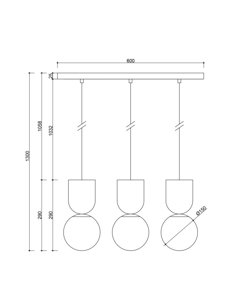 Pendant lamps - UMMO LUOTI 3L black triple pendant lamp LUL322P0 - product kolory-swiatla.pl 3