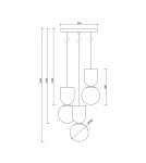 Pendant lamps - UMMO LUOTI 3P white pendant / plafond lamp LUP311P3 - product 2