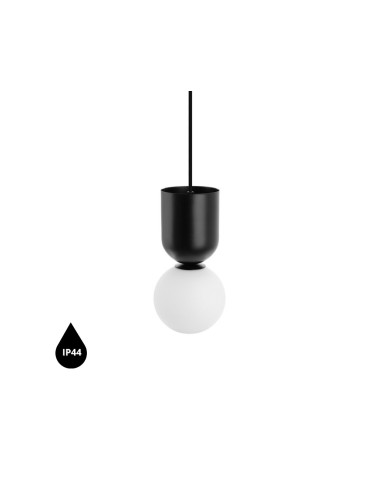 UMMO LUOTI black ceiling pendant lamp with increased IP44 waterproofing LUA122PS0
