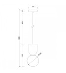 Pendant lamps - UMMO LUOTI black ceiling pendant lamp with increased IP44 waterproofing LUA122PS0 - product 6