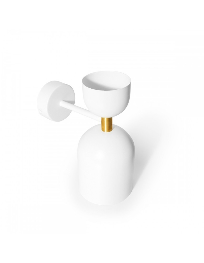 Wall lamps - UMMO SUPURU white wall lamp / wall sconce with brass tube SUK13010 - product kolory-swiatla.pl 3