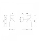 Wall lamps - UMMO SUPURU white wall lamp / wall sconce with brass tube SUK13010 - product 4