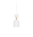 Pendant lamps - UMMO SUPURU white ceiling pendant lamp with brass tube SUA131P0 - product 1