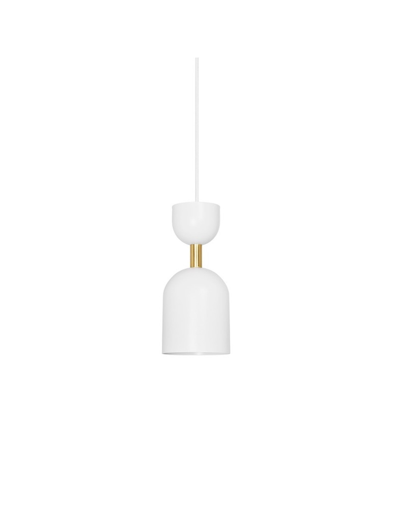Pendant lamps - UMMO SUPURU white ceiling pendant lamp with brass tube SUA131P0 - product kolory-swiatla.pl 1