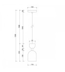 Pendant lamps - UMMO SUPURU white ceiling pendant lamp with brass tube SUA131P0 - product 4