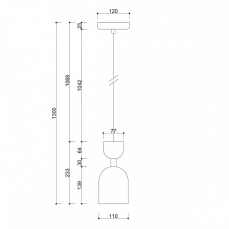 UMMO SUPURU biała sufitowa lampa wisząca z mosiężną rurką SUA131P0