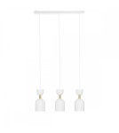 Pendant lamps - UMMO SUPURU 3L white triple brass ceiling lamp SUL331P0 - product 1