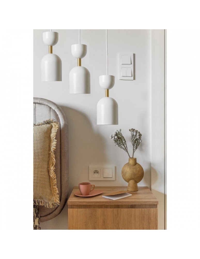 Pendant lamps - UMMO SUPURU 3L white triple brass ceiling lamp SUL331P0 - product kolory-swiatla.pl 2