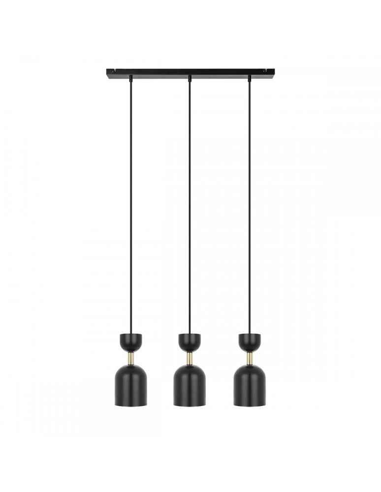 Pendant lamps - UMMO SUPURU 3L black triple brass ceiling lamp SUL332P0 - product kolory-swiatla.pl 1