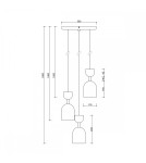 Pendant lamps - UMMO SUPURU 3P white pendant lamp / plafond SUP311P3 - product 3