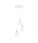 Pendant lamps - UMMO SUPURU 3P white pendant / plafond lamp with brass SUP331P3 - product 1