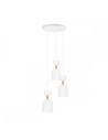 UMMO SUPURU 3P white pendant / plafond lamp with brass SUP331P3