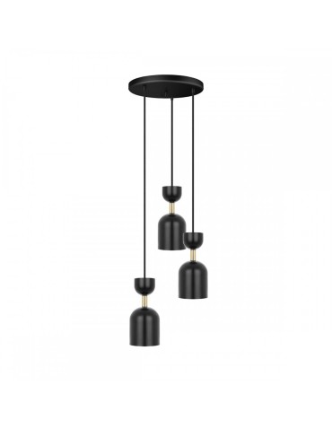 UMMO SUPURU 3P black brass pendant / plafond lamp SUP332P3