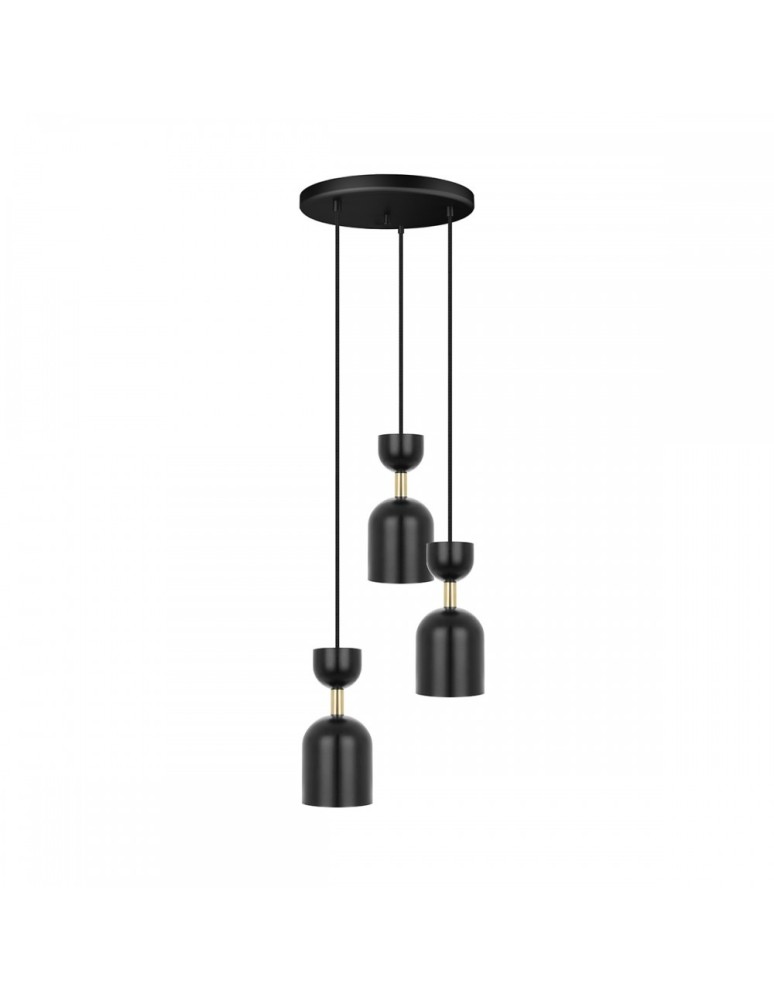 Pendant lamps - UMMO SUPURU 3P black brass pendant / plafond lamp SUP332P3 - product kolory-swiatla.pl 1