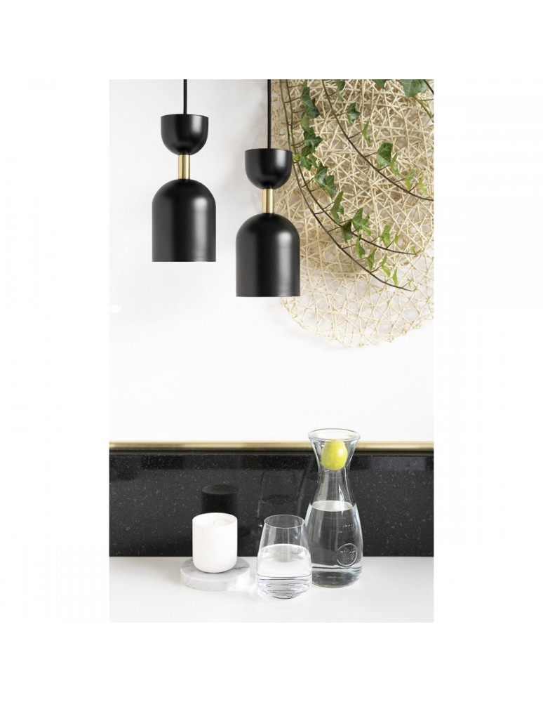 Pendant lamps - UMMO SUPURU 2 black double ceiling lamp with brass SUM232P2 - product kolory-swiatla.pl 2