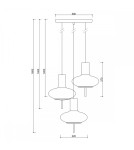 Pendant lamps - UMMO TORNI A 3P white pendant / plafond lamp TOP311P3 - product 3