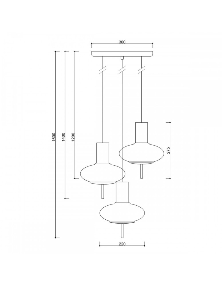Pendant lamps - UMMO TORNI A 3P white pendant / plafond lamp TOP311P3 - product kolory-swiatla.pl 3