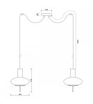 Pendant lamps - UMMO TORNI A2 white double ceiling lamp TOM211P2 - product 3