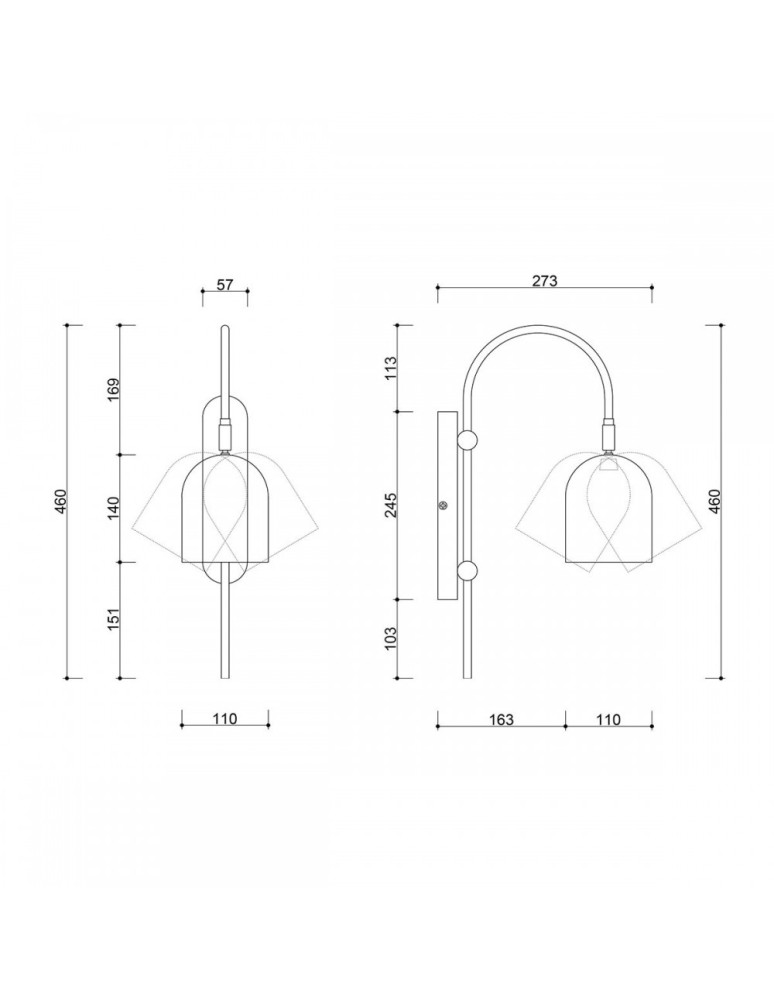 Wall lamps - UMMO TAKU white wall lamp / wall sconce TAA11000 - product kolory-swiatla.pl 4