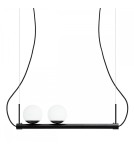 Pendant lamps - UMMO LIGNE black pendant lamp with LED strip LIG222P61 - product 1
