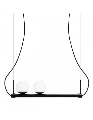 UMMO LIGNE black pendant lamp with LED strip LIG222P61