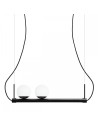 UMMO LIGNE black pendant lamp with LED strip LIG222P61