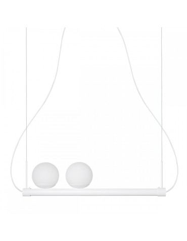 UMMO LIGNE white pendant lamp with LED strip LIG211P61