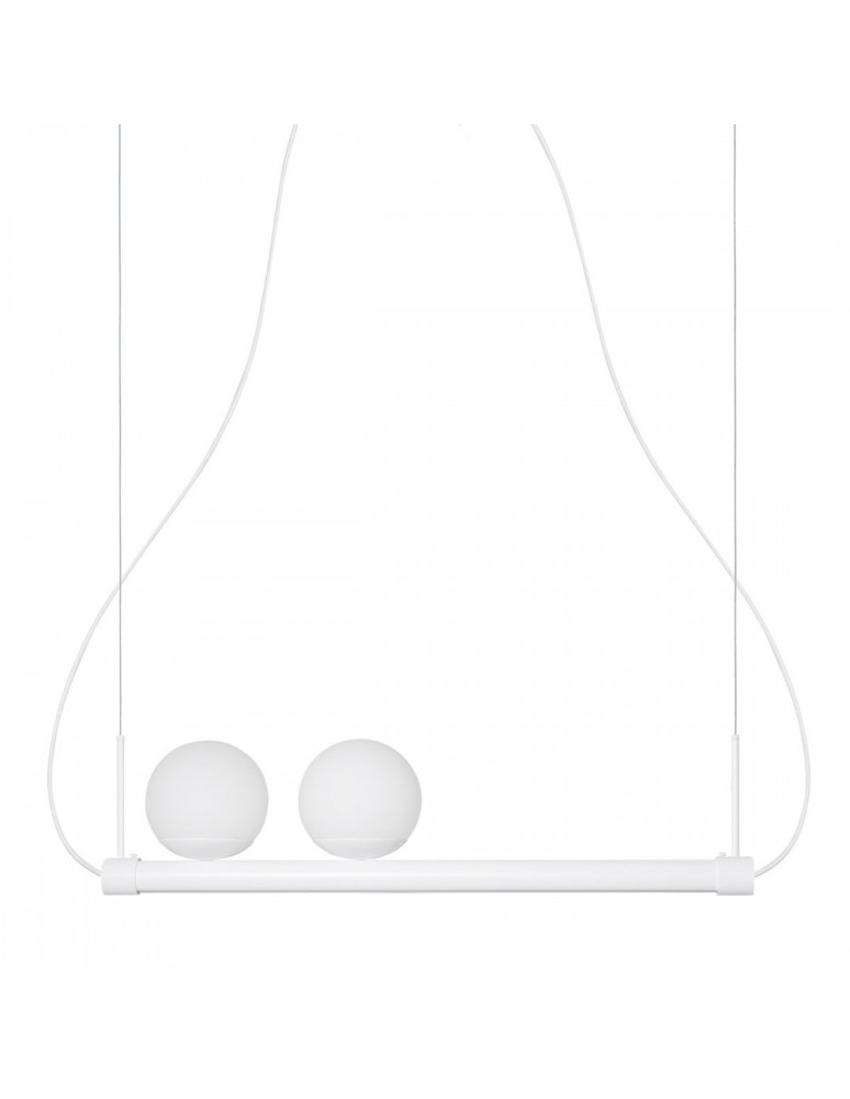 Pendant lamps - UMMO LIGNE white pendant lamp with LED strip LIG211P61 - product kolory-swiatla.pl 1