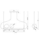 Pendant lamps - UMMO LIGNE white pendant lamp with LED strip LIG211P61 - product 6