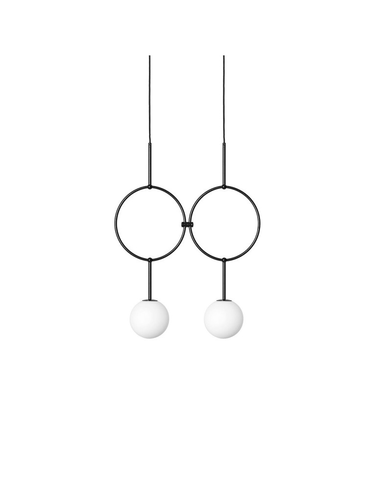 Pendant lamps - UMMO ISUULLA B black double ceiling lamp ISB222P0. - product kolory-swiatla.pl 1