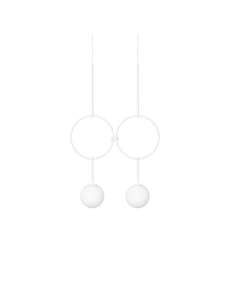 Pendant lamps - UMMO ISUULLA B white double ceiling lamp ISB211P0. - product kolory-swiatla.pl 1
