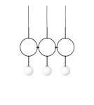 Pendant lamps - UMMO ISUULLA C black triple ceiling lamp ISC322P0. - product 1