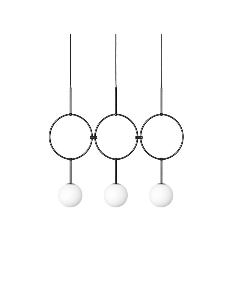 Pendant lamps - UMMO ISUULLA C black triple ceiling lamp ISC322P0. - product kolory-swiatla.pl 1