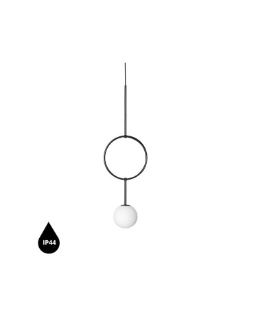 UMMO ISUULLA A black ceiling pendant lamp with increased IP44 waterproofing ISA122PS0
