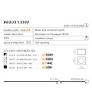 Ceiling luminaires for replaceable light source - Azzardo PAULO 1 230V BLACK/ALU 1xES111 Surface Mounted Aluminum AZ0959 - product 2